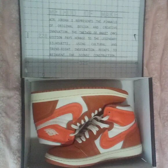 Nike Women's Air Jordan 1 High MM Desert Orange/Sail FB9891-800 Size: 7.5 NWT - Picture 2 of 14